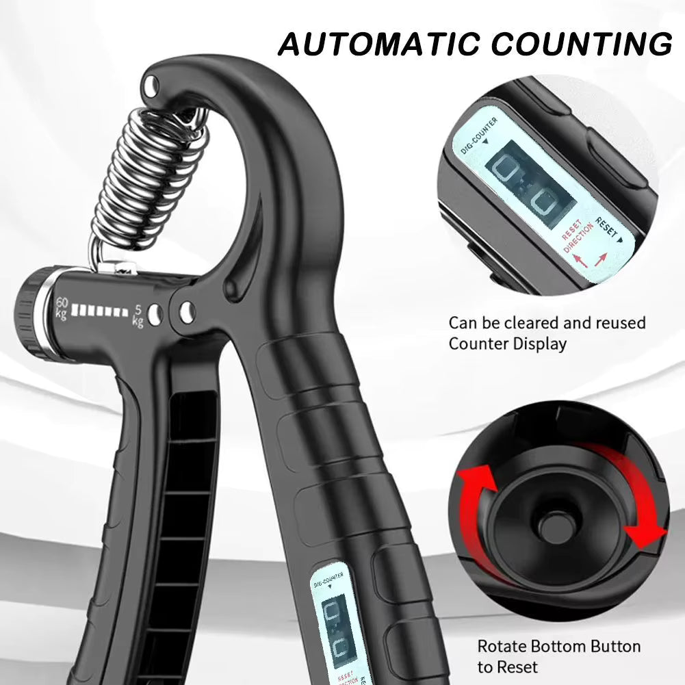 Ejercitador de antebrazos Ajustable con Contador 5kg-60kg